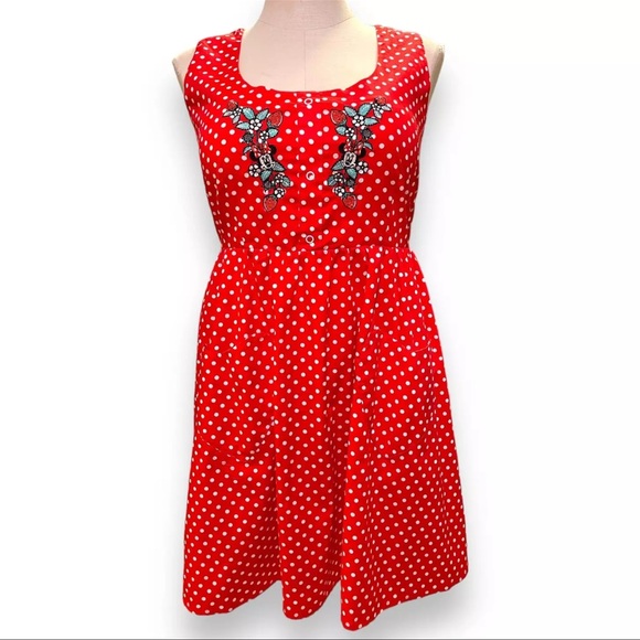 Disney Dresses & Skirts - Disney Minnie Mouse Her Universe Red Polka Dot Strawberry Dress 3x